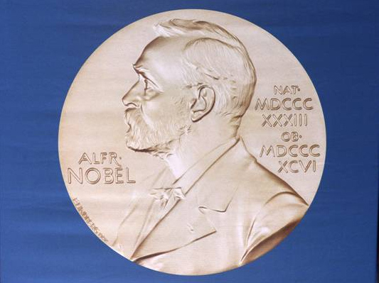 La mdaille des laurats du prix Nobel,  l'effigie d'Alfred Nobel